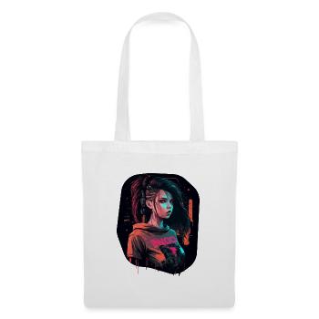 Cool design of a Beautiful cyber Girl - Tote Bag - white - Front