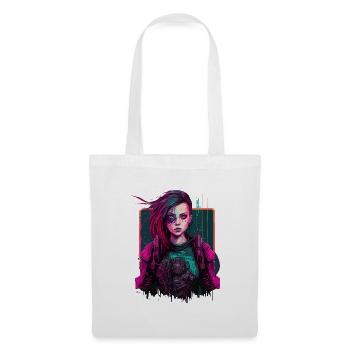 Trendy Drawing Of A Futuristic Girl - Tote Bag - white - Front