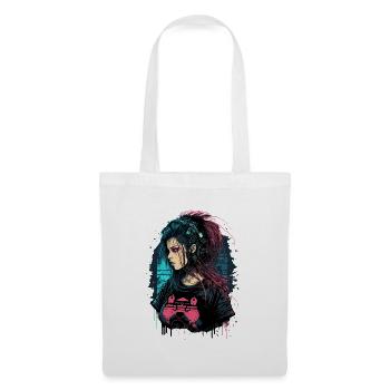 Schöne Punk Lady für Gaming-Liebhaber - Stoffbeutel - Weiß - Vorne