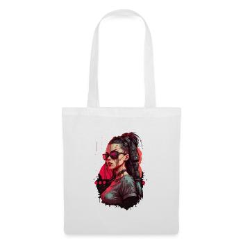 Magnifique œuvre d’art d’une femme futuriste - Sac en tissu - blanc - Devant
