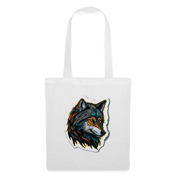 Digital Painting of a Wolf Head - Tote Bag - white - Front
