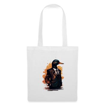 Costume portant canard - Sac en tissu - blanc - Devant