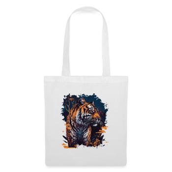 Tigre - Sac en tissu - blanc - Devant
