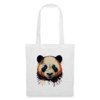 Panda mignon - Sac en tissu - blanc - Devant