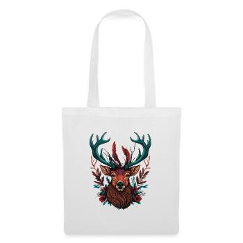 Cerf - Sac en tissu - blanc - Devant