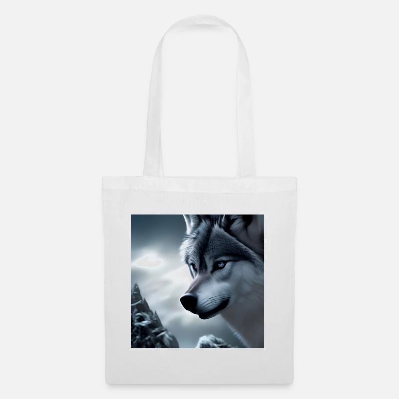 Weißer Wolf - Stoffbeutel - Weiß