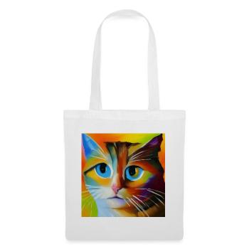 Abstract cat portrait - Tote Bag - white - Front