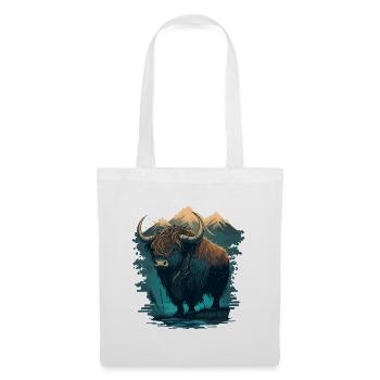 Yak Kunstwerk - Stoffbeutel - Weiß - Vorne