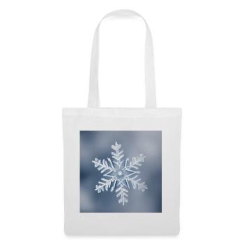 Winter-Schneeflocken-Porträt - Stoffbeutel - Weiß - Vorne