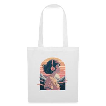 Fille mélomane - Sac en tissu - blanc - Devant