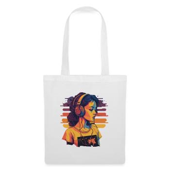Les filles aiment la musique - Sac en tissu - blanc - Devant