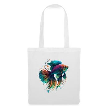 Aquarienfisch - Stoffbeutel - Weiß - Vorne