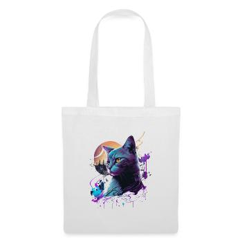 Purple Cat - Tote Bag - white - Front