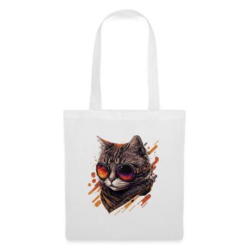Vintagepunk Cat - Tote Bag - white - Front