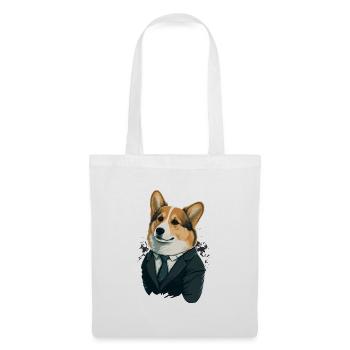 Gutes Haustier Corgi - Stoffbeutel - Weiß - Vorne