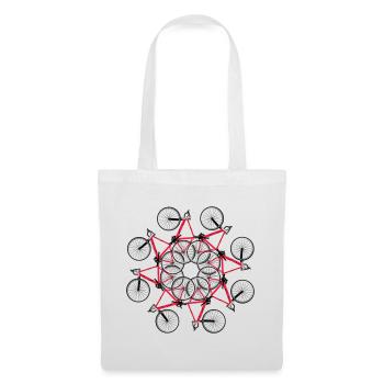 vélo, cycliste, fan de cyclisme - Sac en tissu - blanc - Devant