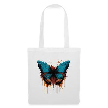Bemalter Schmetterling - Stoffbeutel - Weiß - Vorne