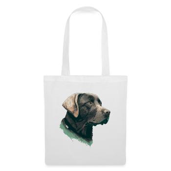 Schöne Seitenansicht Illustration Labrador Retriever - Stoffbeutel - Weiß - Vorne