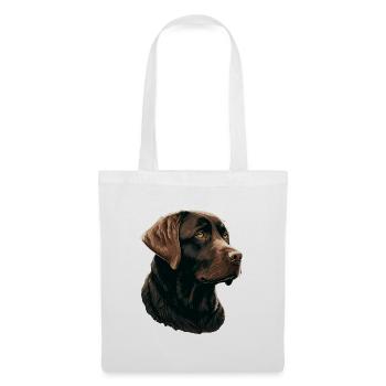 Brauner entzückender Labrador Retriever - Stoffbeutel - Weiß - Vorne