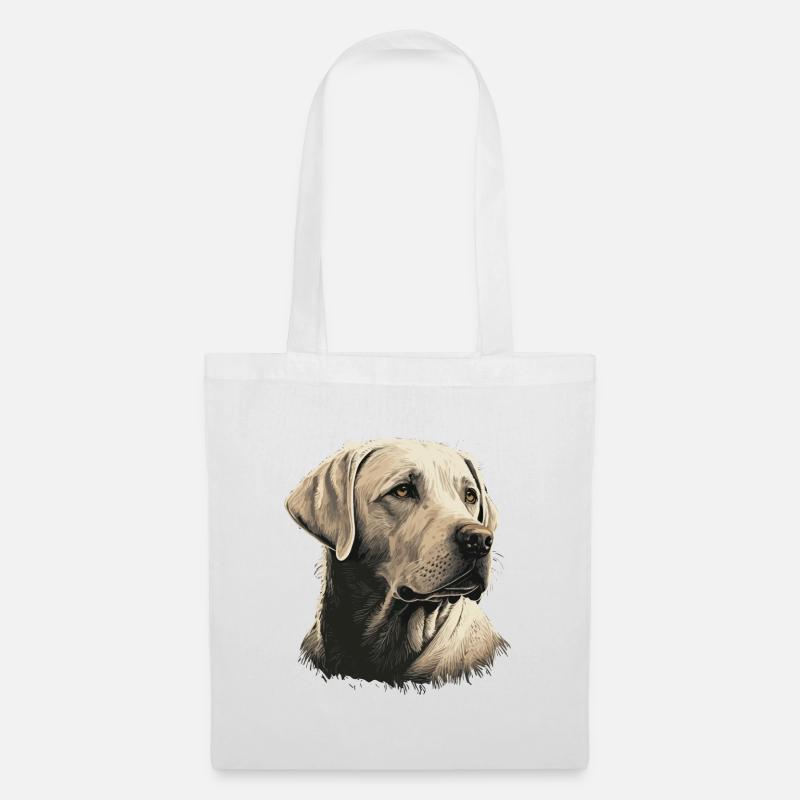 Weißer alter Labrador Retriever - Stoffbeutel - Weiß