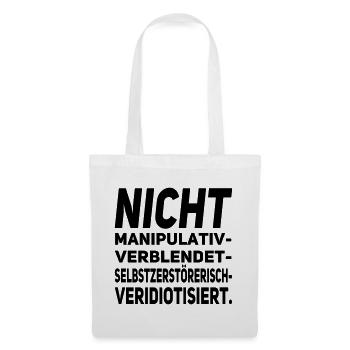 nicht veridiotisiert II - Stoffbeutel - Weiß - Vorne