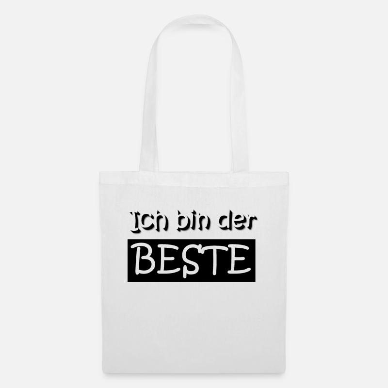 Ich bin der BESTE - Stoffbeutel - Weiß