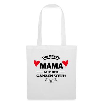 beste mama - Stoffbeutel - Weiß - Vorne