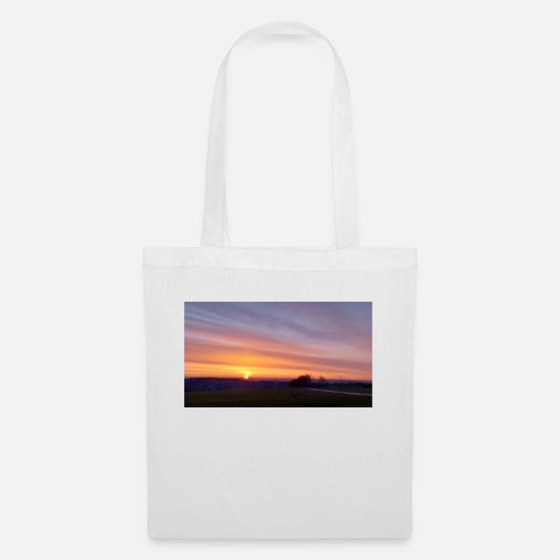 Panorama Sonnenaufgang in der Vulkaneifel - Stoffbeutel - Weiß