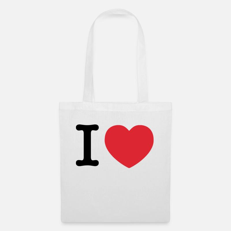 Ich liebe | Liebe | I Herz - Stoffbeutel - Weiß