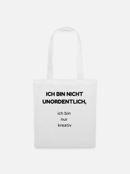 unordentlich - Stoffbeutel - Weiß