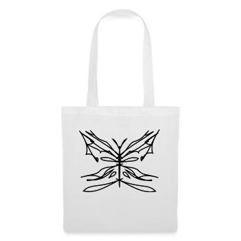 papillon - Sac en tissu - blanc - Devant