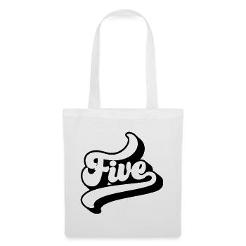 Cinq enfants 5e anniversaire garçons filles 5 ans - Sac en tissu - blanc - Devant