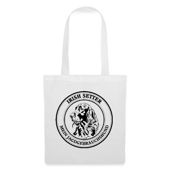 Irish Setter Jagdgebrauchshund Jagdhund Hunde - Stoffbeutel - Weiß - Vorne