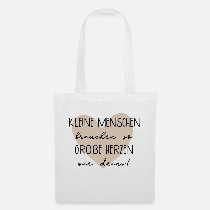 Abschiedsgeschenk mit Herz - Stoffbeutel - Weiß