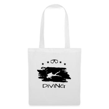 Tauchen, Diving - Stoffbeutel - Weiß - Vorne
