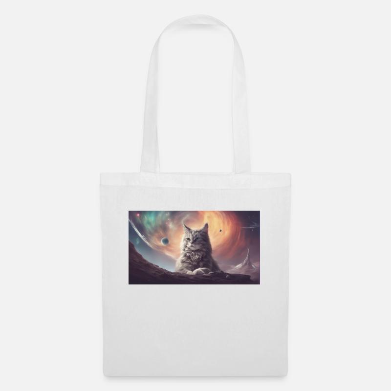 Chat de l’espace - Sac en tissu - blanc