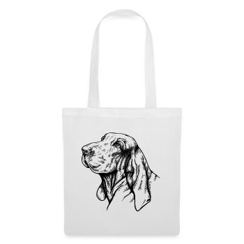 Bracco Italiano Portrait schwarz - Stoffbeutel - Weiß - Vorne