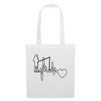 Pêche Hameçon Pêche Pêche Pêcheur - Sac en tissu - blanc - Devant