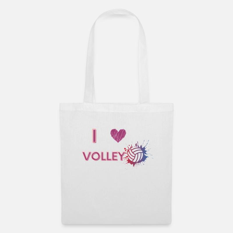 ICH LIEBE VOLLEYBALL - Stoffbeutel - Weiß