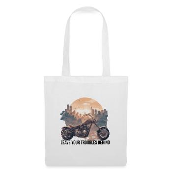 Leave Your Troubles Behind, Live Free and Ride - Tote Bag - white - Front