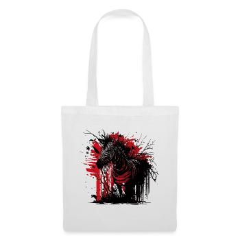 Zèbre effrayant - Sac en tissu - blanc - Devant