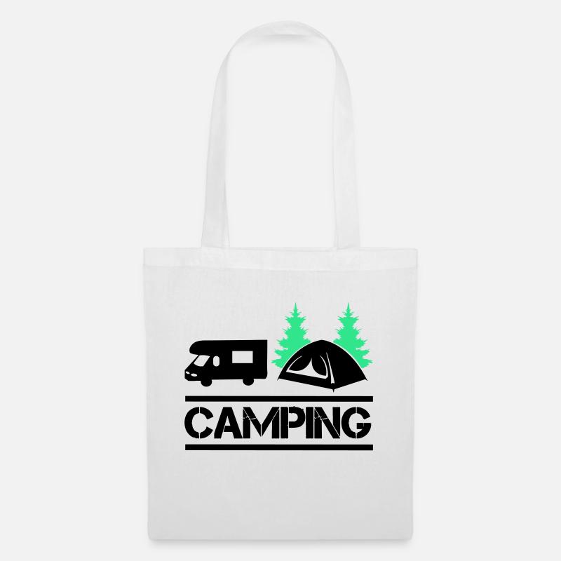 camping 02 - Stoffbeutel - Weiß