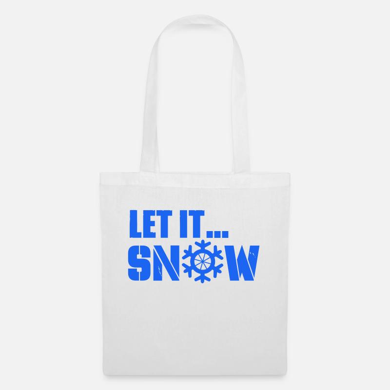 let it snow - Stoffbeutel - Weiß