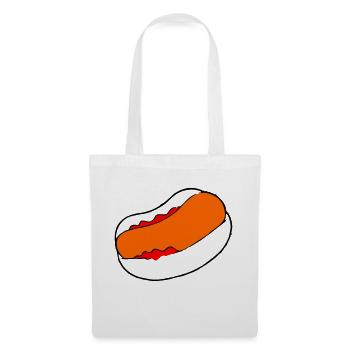 Grilled sausage in a bun - Tote Bag - white - Front