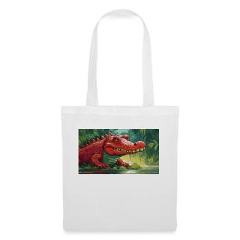 funny hooey a crocodile is red - Tote Bag - white - Front
