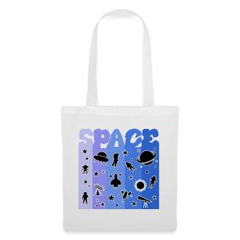 Space, Astronaut, All, Weltall - Stoffbeutel - Weiß - Vorne