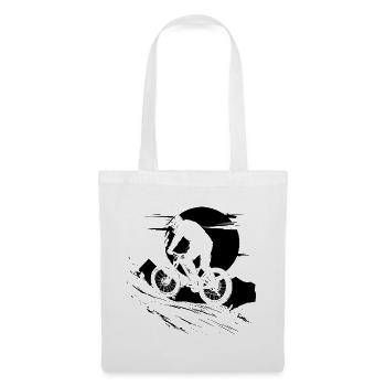 Illustration de cycliste - Sac en tissu - blanc - Devant