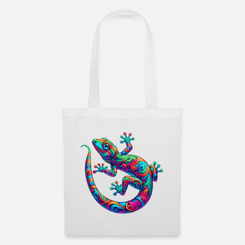 Gecko - Stoffbeutel - Weiß