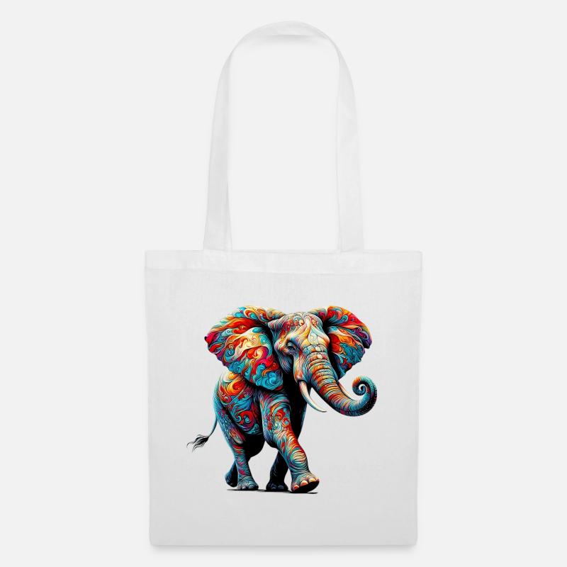 Elefant - Stoffbeutel - Weiß