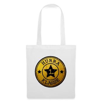 Hurrah 1st Class - Star Emblem gold black - Tote Bag - white - Front